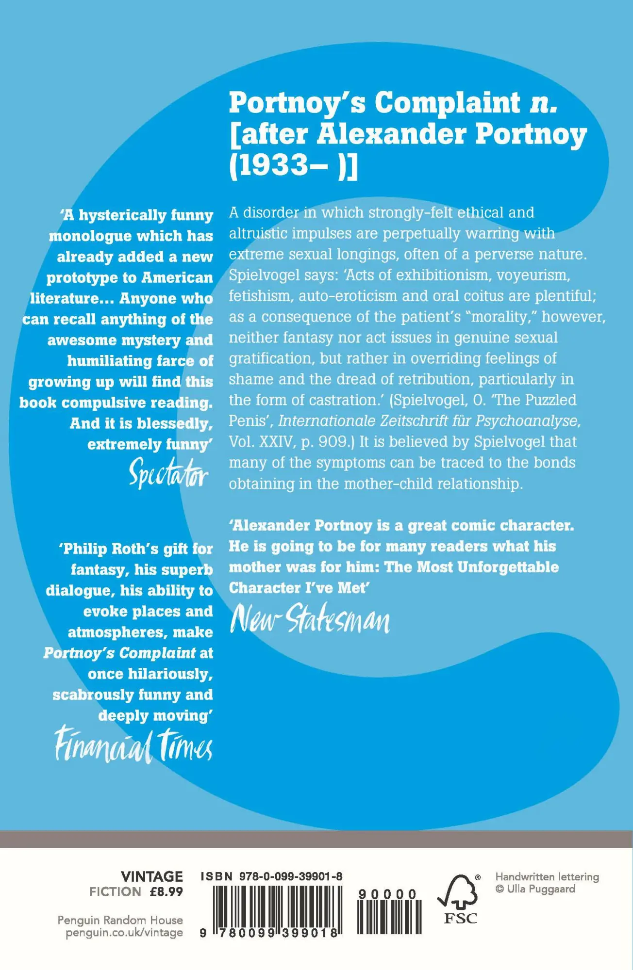 Rückseite: 9780099399018 | Portnoy's Complaint | Philip Roth | Taschenbuch | 274 S. | Englisch