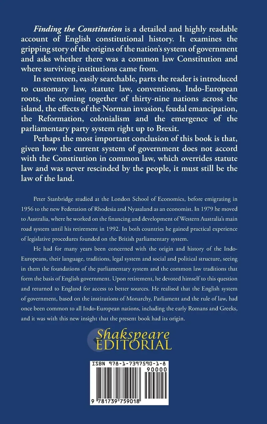 Rückseite: 9781739759018 | Finding the Constitution (Vol II) | Peter J Stanbridge | Buch | 2023