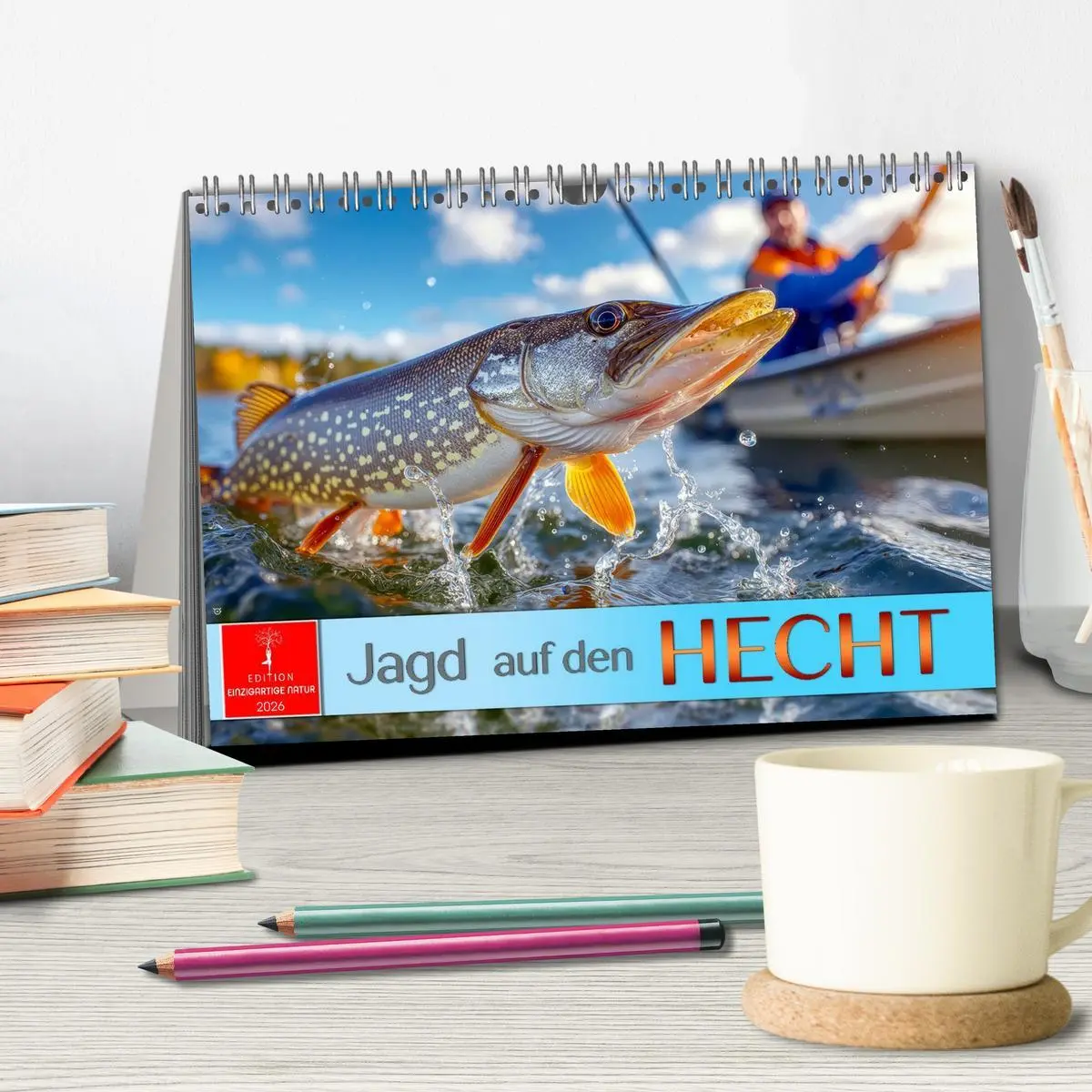 Bild: 9783516639018 | Jagd auf den Hecht (Tischkalender 2026 DIN A5 quer), CALVENDO...