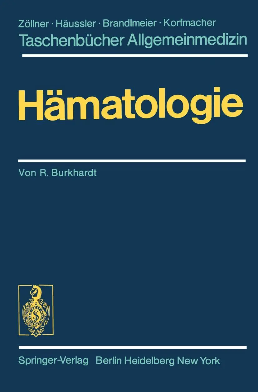 Cover: 9783540089018 | Hämatologie | R. Burkhardt | Taschenbuch | viii | Deutsch | 1978