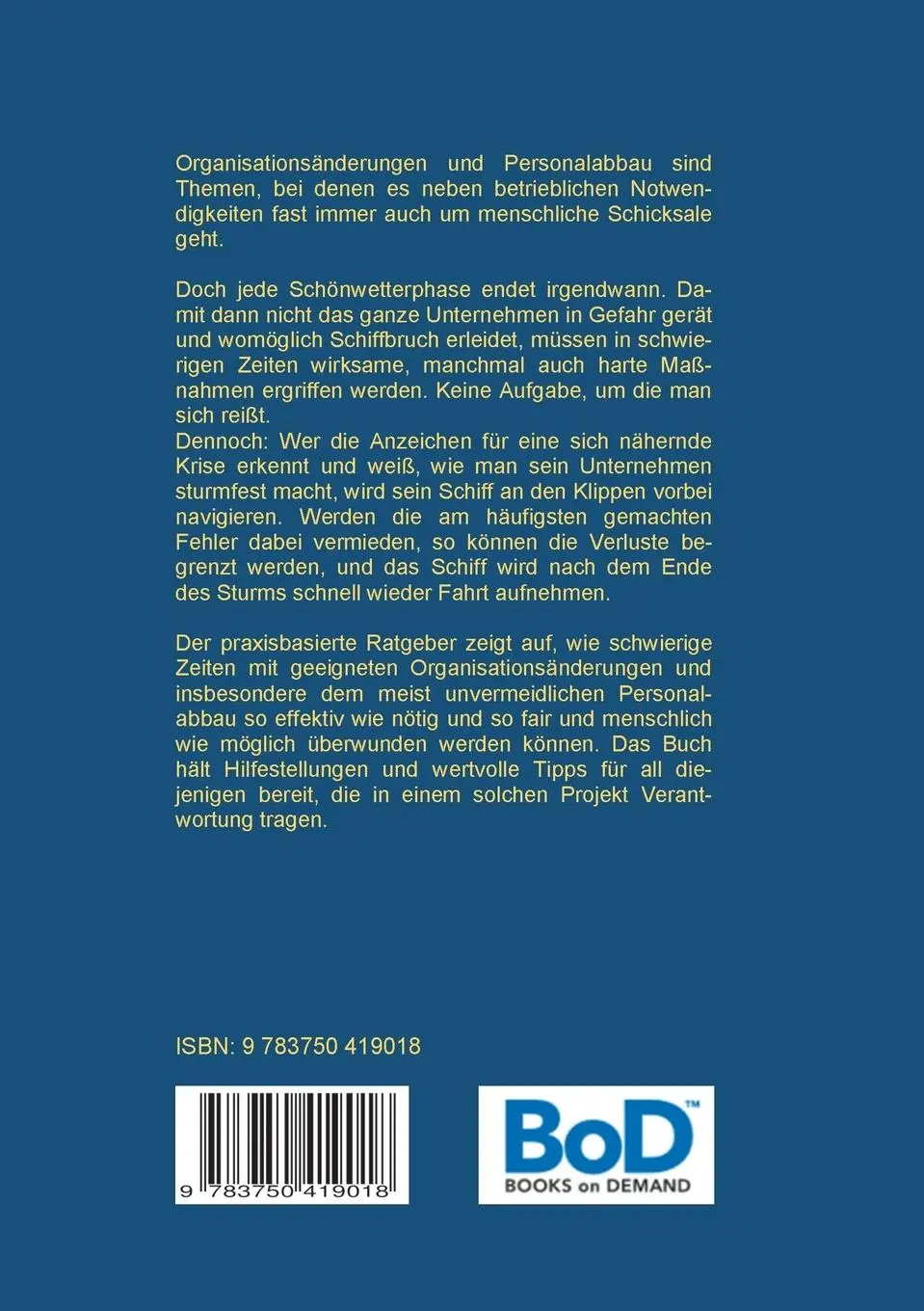 Rückseite: 9783750419018 | Organisationsänderungen und Personalabbau | Bärbel Schüer (u. a.)