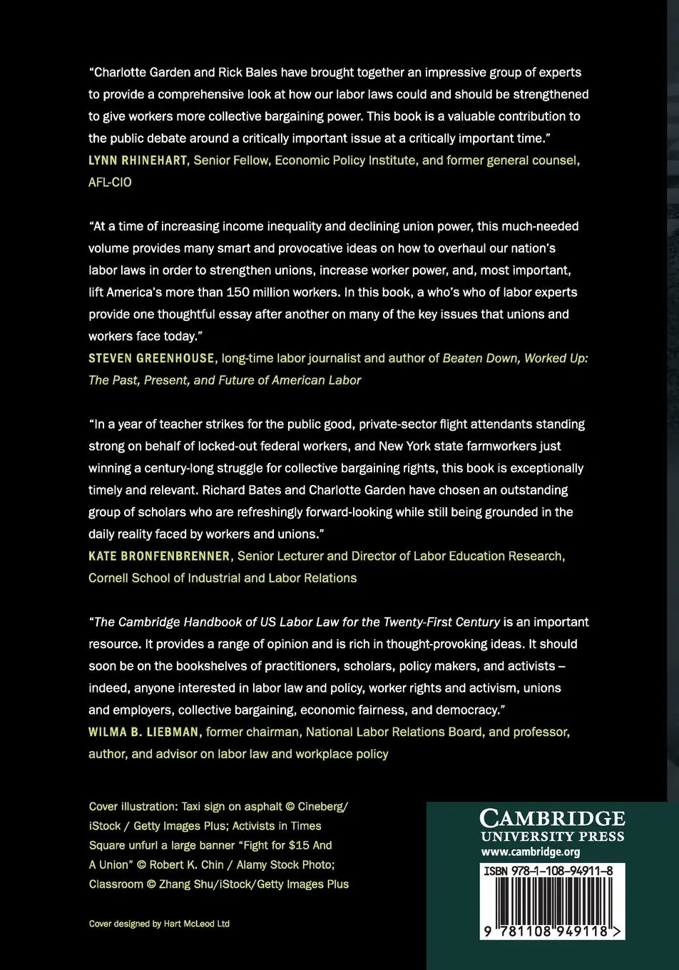 Rückseite: 9781108949118 | The Cambridge Handbook of U.S. Labor Law for the Twenty-First Century