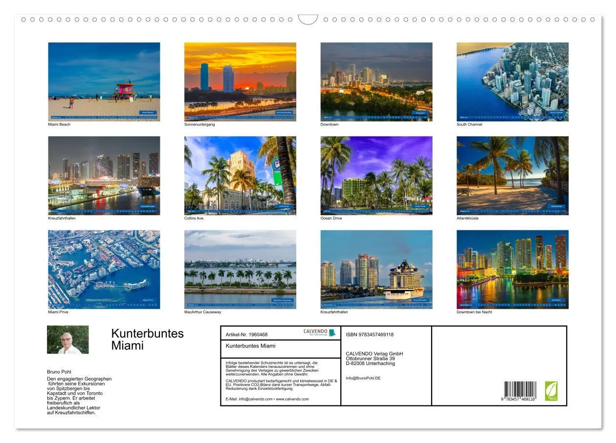Bild: 9783457469118 | Kunterbuntes Miami (Wandkalender 2026 DIN A2 quer), CALVENDO...
