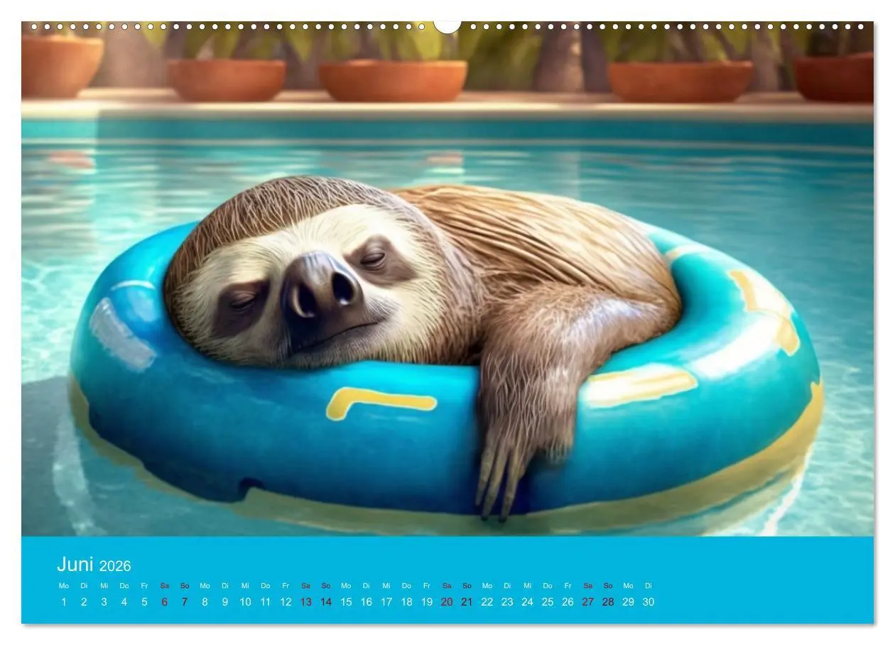 Bild: 9783457539118 | Der Kalender für echte Faultiere (Wandkalender 2026 DIN A2 quer),...