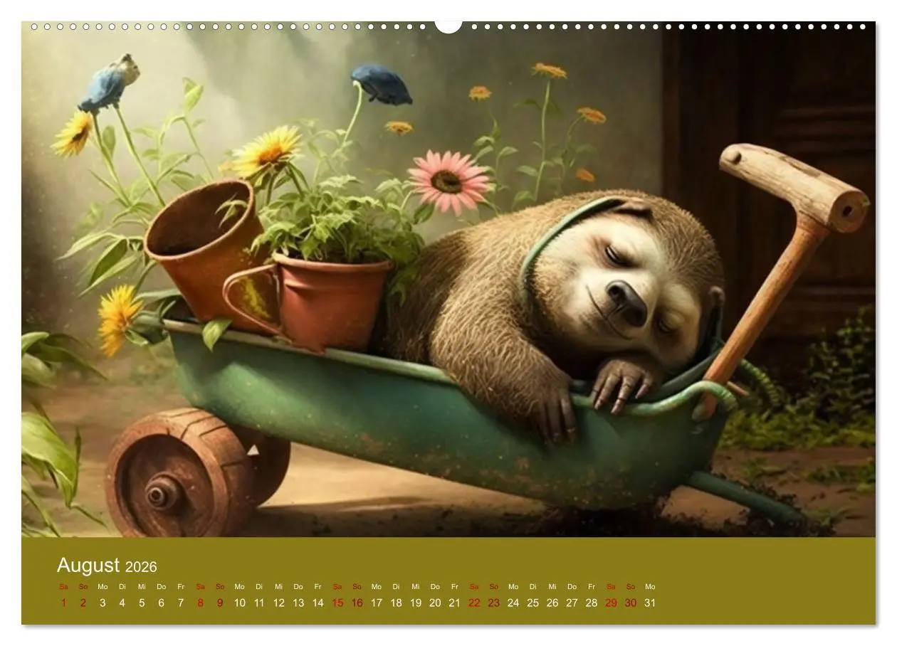 Bild: 9783457539118 | Der Kalender für echte Faultiere (Wandkalender 2026 DIN A2 quer),...