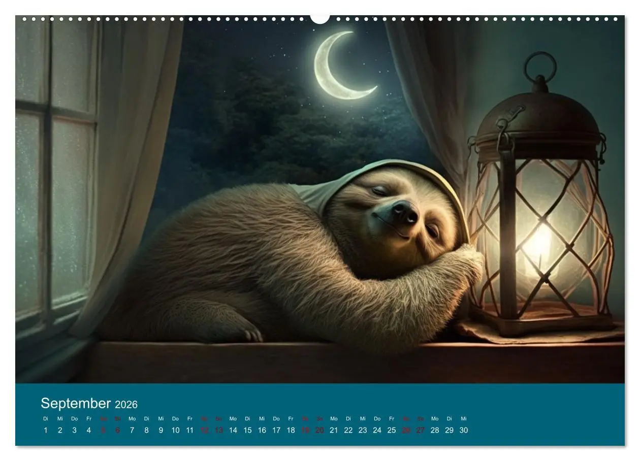 Bild: 9783457539118 | Der Kalender für echte Faultiere (Wandkalender 2026 DIN A2 quer),...