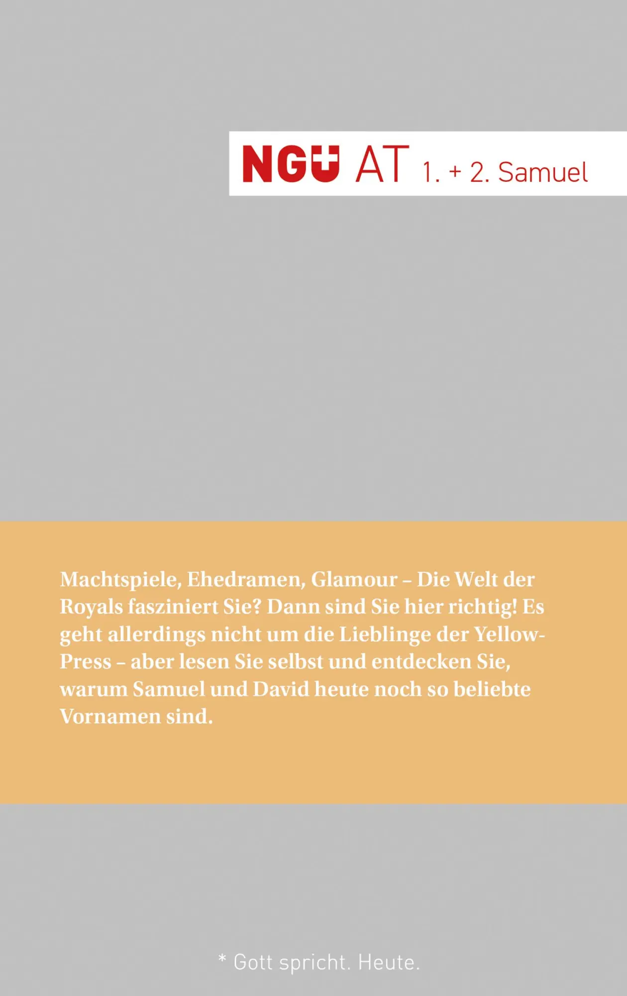 Cover: 9783765599118 | NGÜ-AT: Das erste und zweite Buch Samuel | Taschenbuch | Buch | 2023