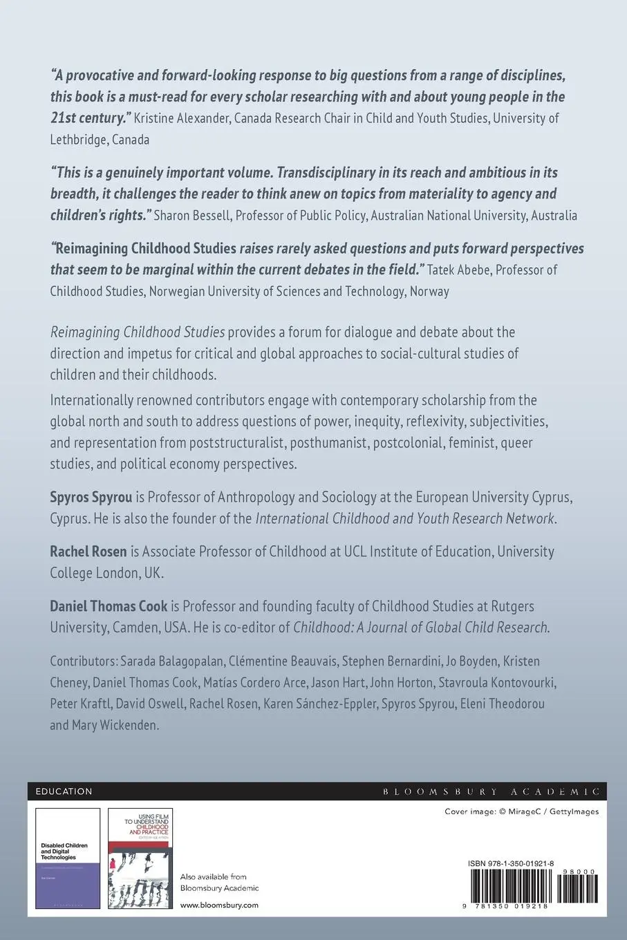 Rückseite: 9781350019218 | Reimagining Childhood Studies | Spyros Spyrou (u. a.) | Taschenbuch