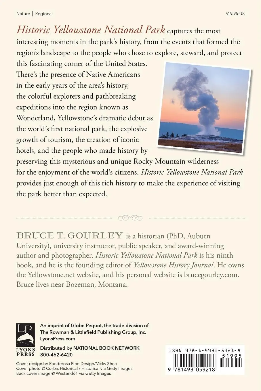 Rückseite: 9781493059218 | Historic Yellowstone National Park | Bruce T. Gourley | Taschenbuch