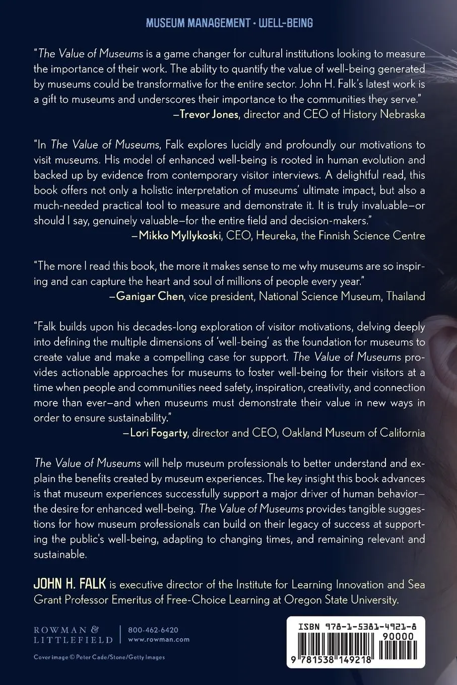 Rückseite: 9781538149218 | The Value of Museums | Enhancing Societal Well-Being | John H. Falk