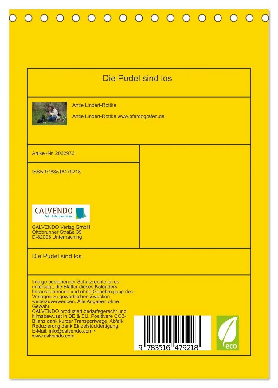 Bild: 9783516479218 | Die Pudel sind los (Tischkalender 2026 DIN A5 hoch), CALVENDO...