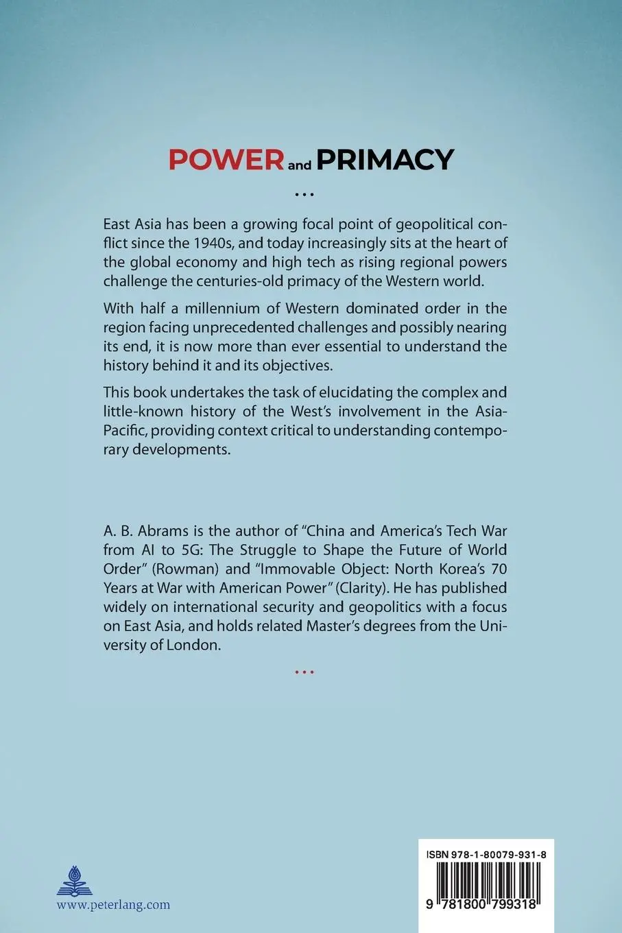 Rückseite: 9781800799318 | Power and Primacy: A History of Western Intervention in the...