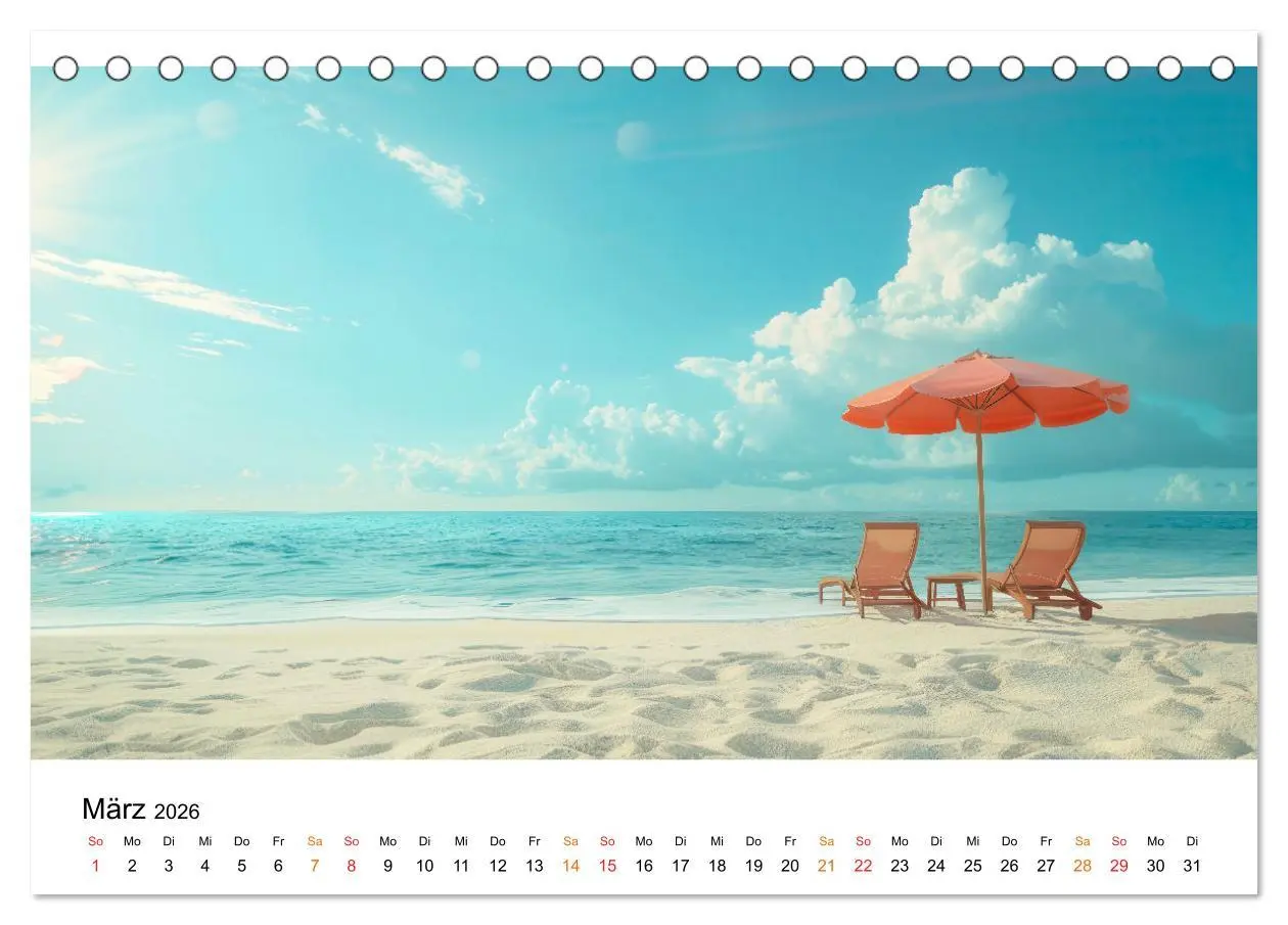 Bild: 9783457379318 | Maritim pur - Strandträume (Tischkalender 2026 DIN A5 quer),...