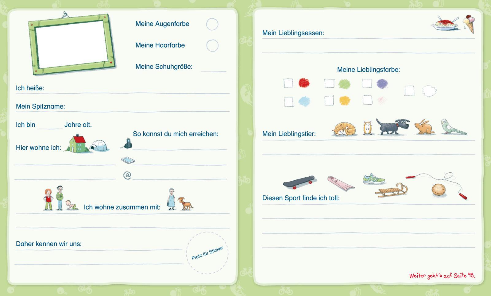 Bild: 9783551189318 | Schlau für die Schule: Mein Freundschaftsbuch | Christine Mildner