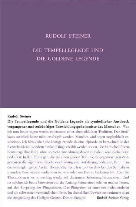 Cover: 9783727409318 | Die Tempellegende und die Goldene Legende als symbolischer Ausdruck...