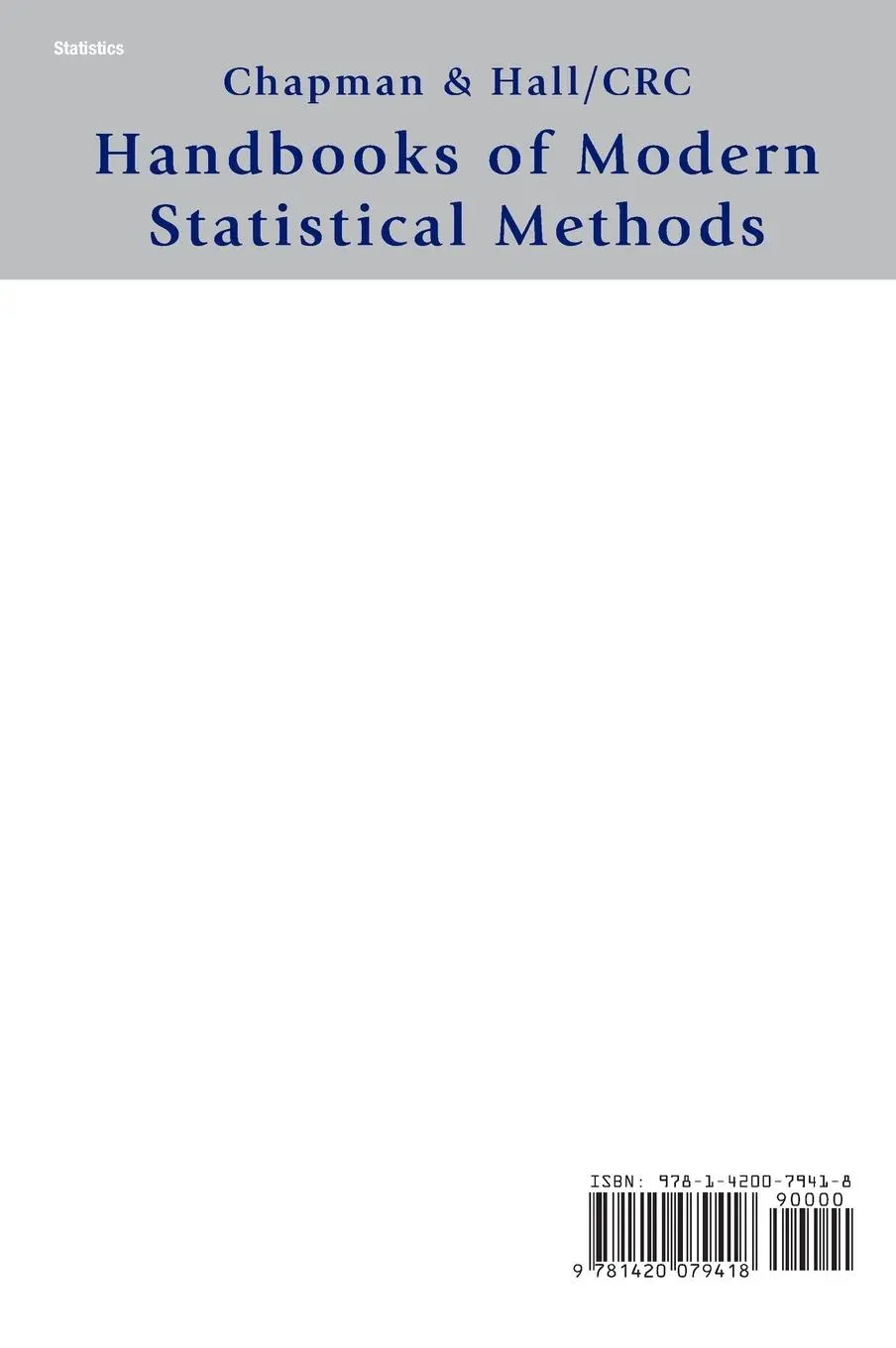 Rückseite: 9781420079418 | Handbook of Markov Chain Monte Carlo | Steve Brooks (u. a.) | Buch