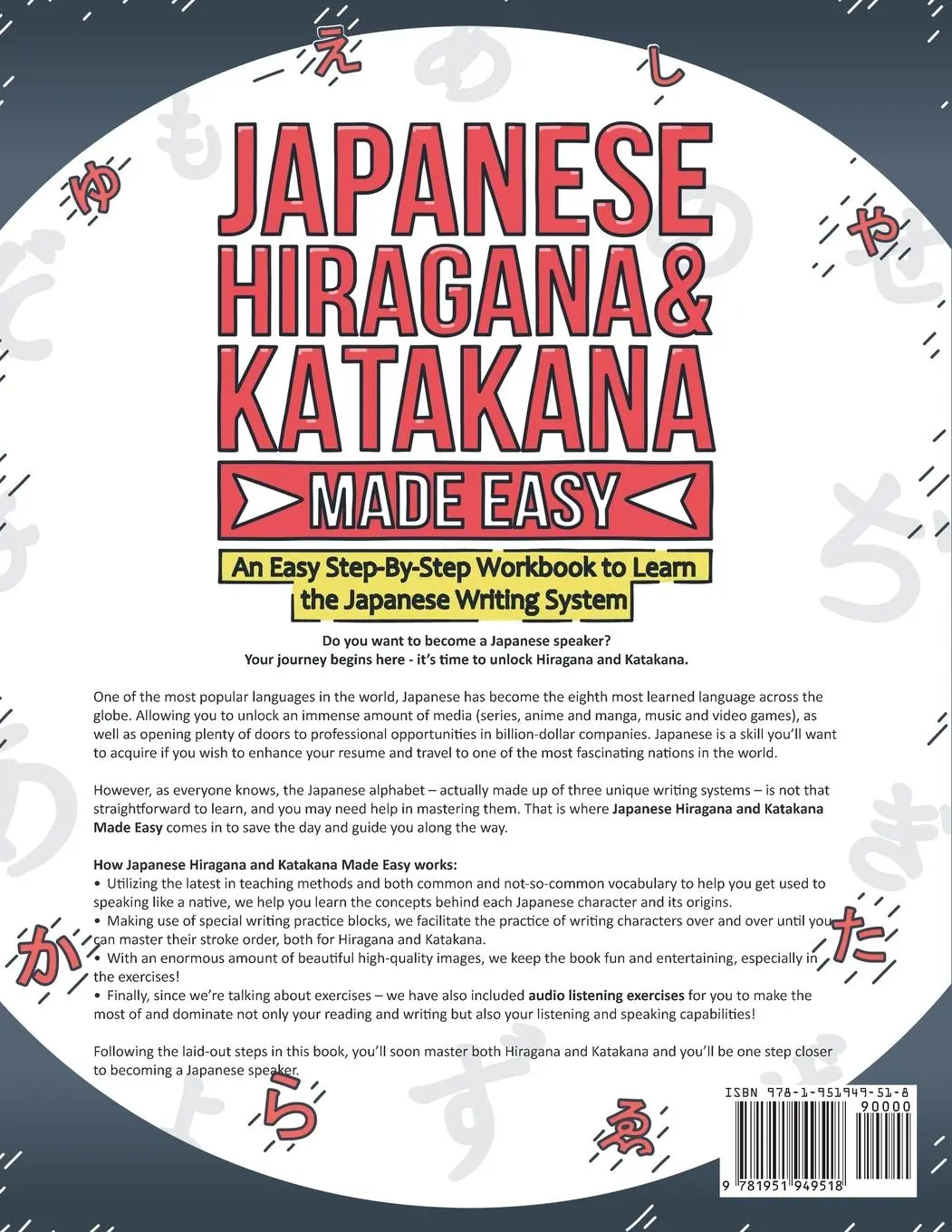 Rückseite: 9781951949518 | Japanese Hiragana and Katakana Made Easy | Lingo Mastery | Taschenbuch