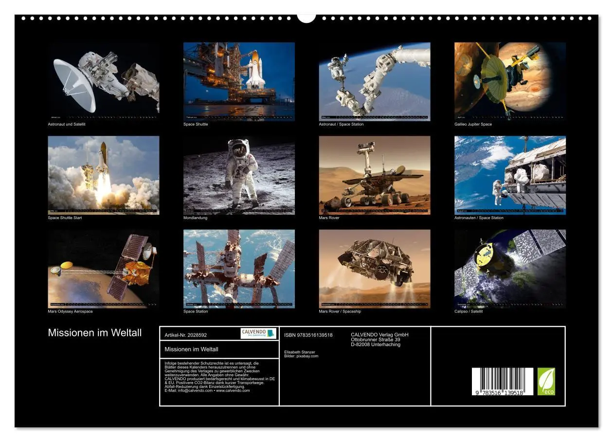 Bild: 9783516139518 | Missionen im Weltall (hochwertiger Premium Wandkalender 2026 DIN A2...