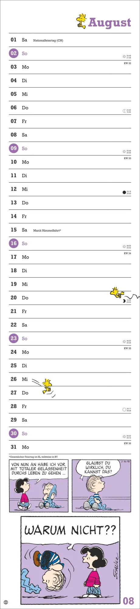 Bild: 9783756409518 | Peanuts Superlangplaner 2026 | Heye | Kalender | Peanuts Kalender Heye