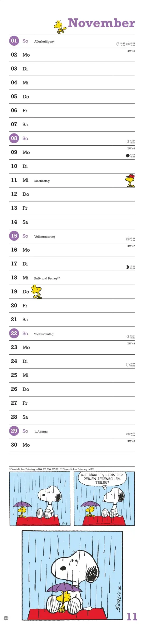 Bild: 9783756409518 | Peanuts Superlangplaner 2026 | Heye | Kalender | Peanuts Kalender Heye