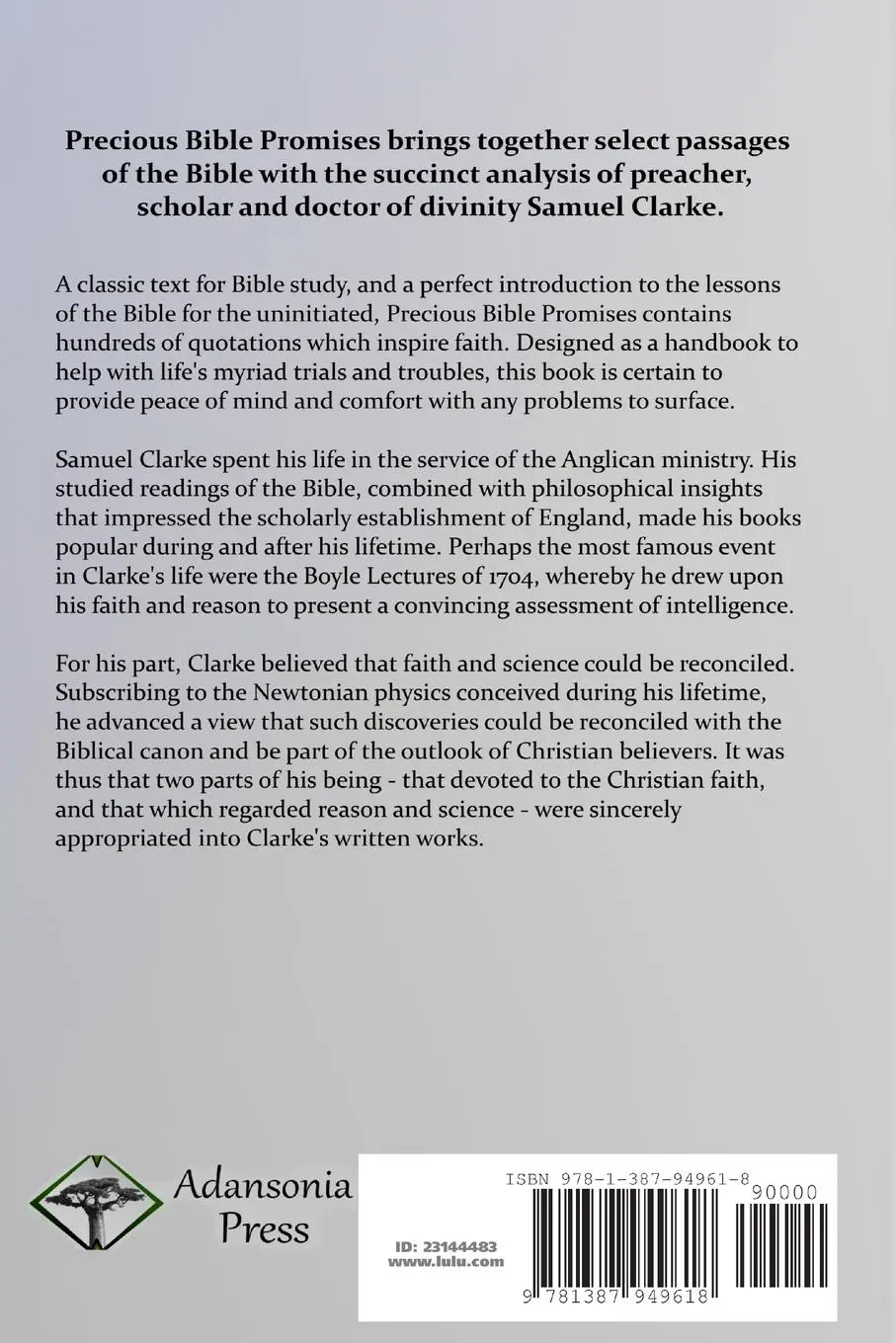 Rückseite: 9781387949618 | Precious Bible Promises | Samuel Clarke | Taschenbuch | Englisch