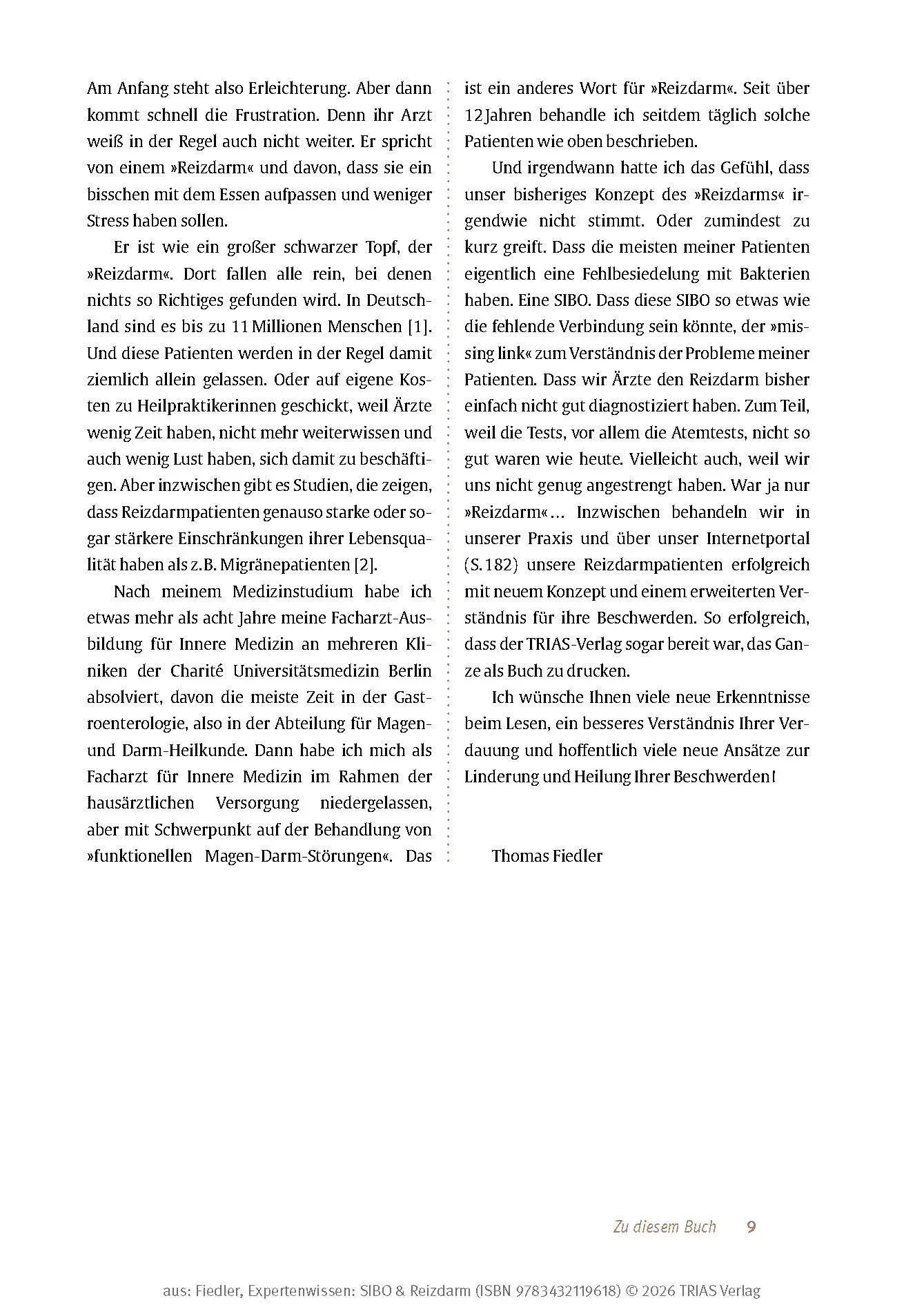 Bild: 9783432119618 | Expertenwissen: SIBO &amp; Reizdarm | Thomas Fiedler | Taschenbuch | 2025