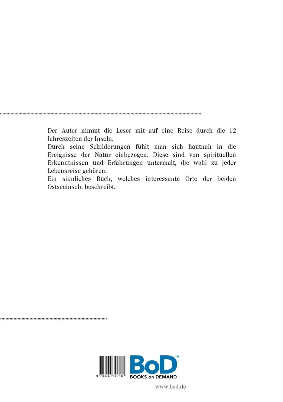 Rückseite: 9783743149618 | Rügen und die kleine Schwester Hiddensee | Dirk Eickmeyer | Buch