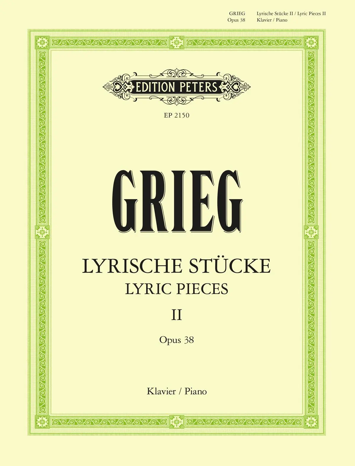 Cover: 9790014009618 | Lyric Pieces Book 2 Op.38 | Edvard Grieg | Broschüre | Buch | Englisch