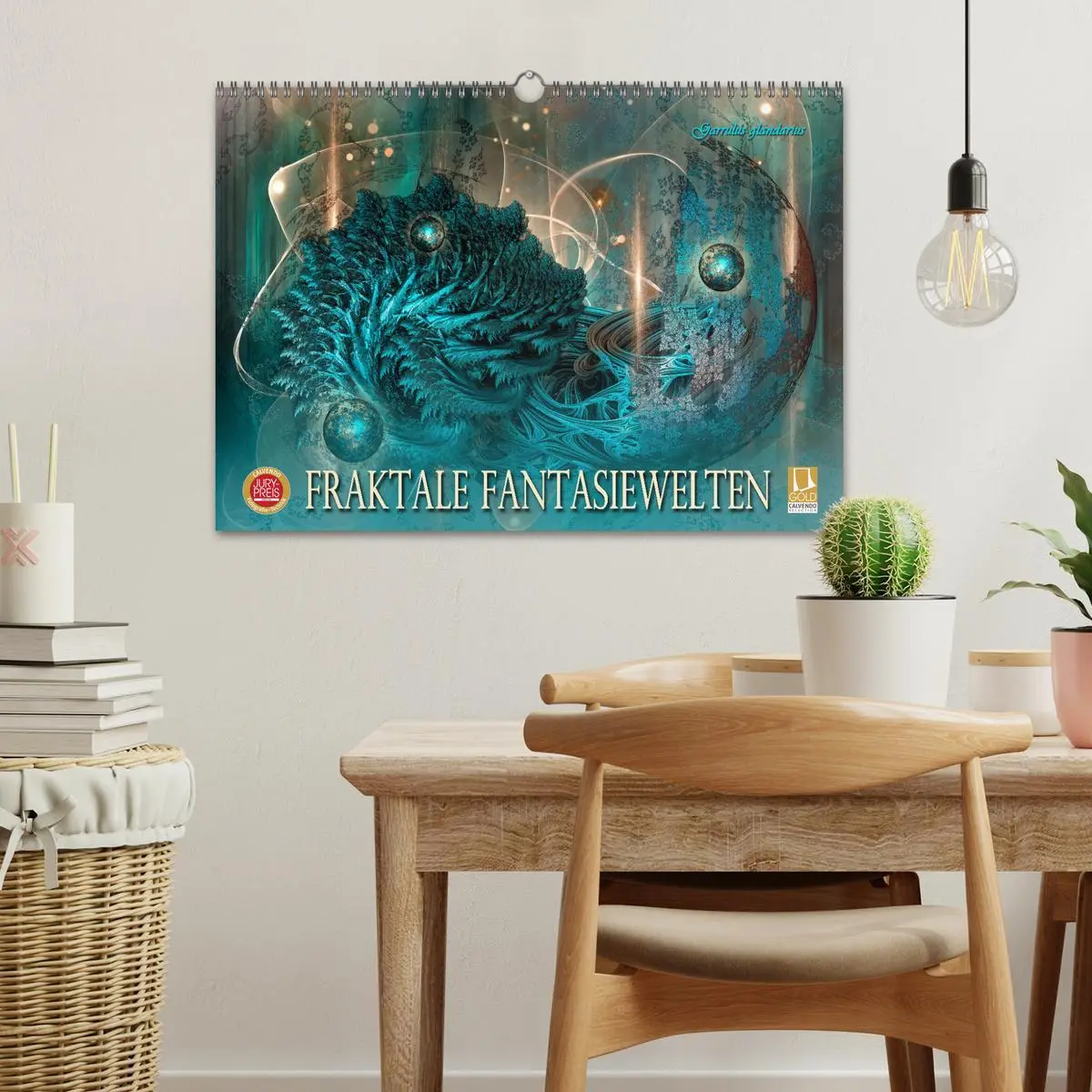 Bild: 9783457579718 | Fraktale Fantasiewelten (Wandkalender 2026 DIN A3 quer), CALVENDO...