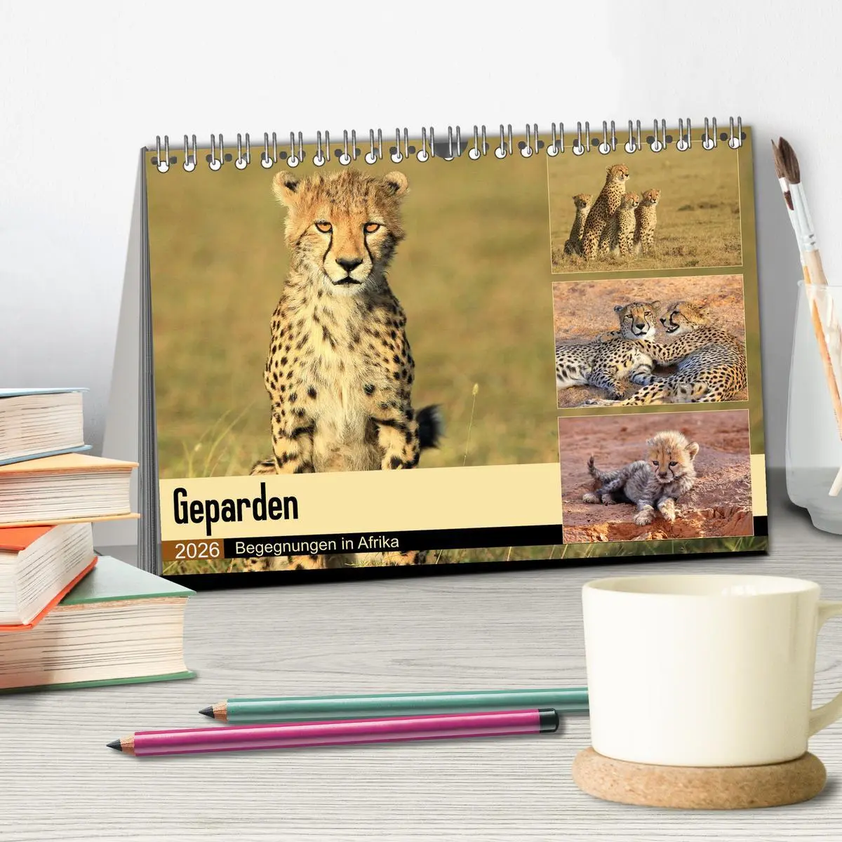 Bild: 9783516049718 | Geparden - Begegnungen in Afrika (Tischkalender 2026 DIN A5 quer),...