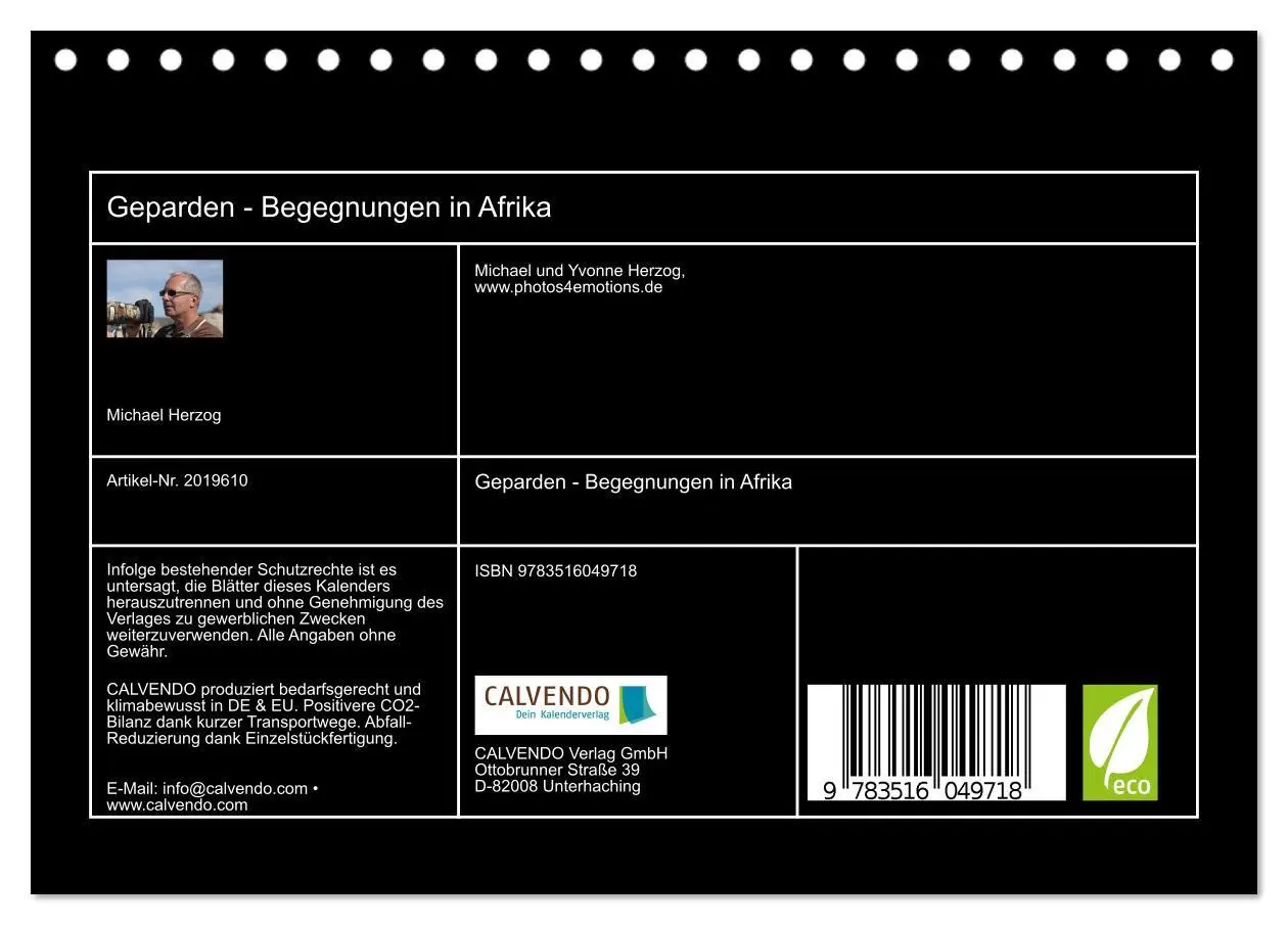 Bild: 9783516049718 | Geparden - Begegnungen in Afrika (Tischkalender 2026 DIN A5 quer),...