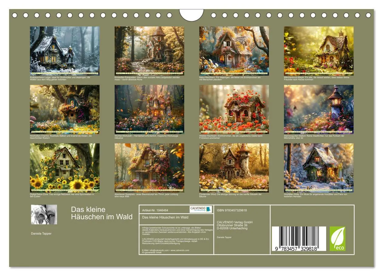 Bild: 9783457329818 | Das kleine Häuschen im Wald (Wandkalender 2026 DIN A4 quer),...