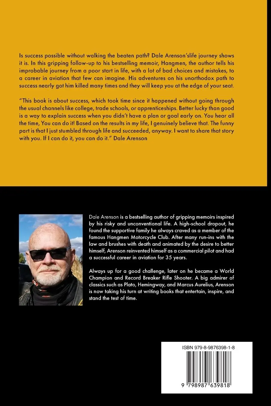 Rückseite: 9798987639818 | Better Lucky Than Good | From Outlaw Biker to Airline Pilot and Beyond