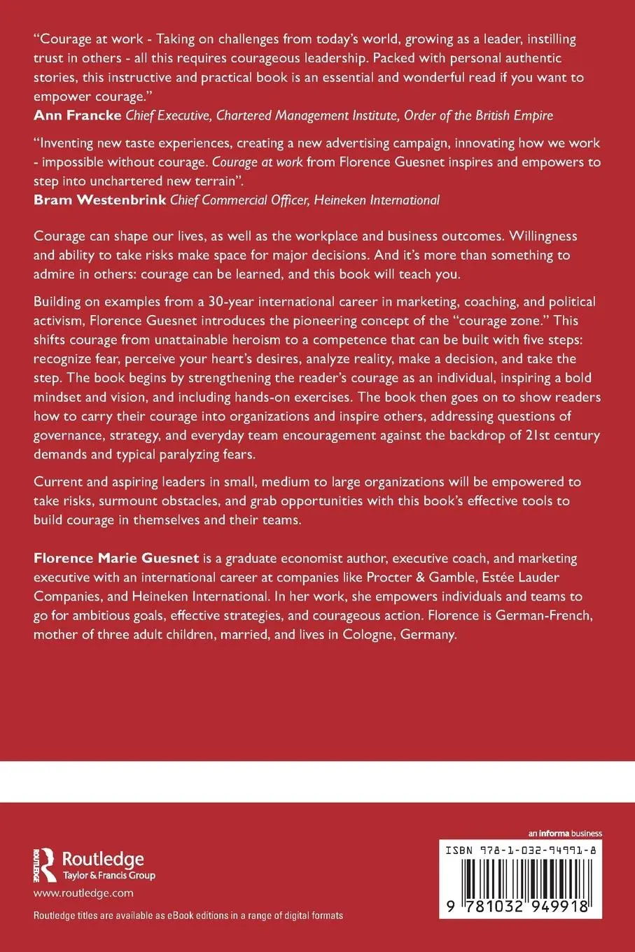 Rückseite: 9781032949918 | Courage at Work | Your Path to Strong Leadership | Florence Guesnet