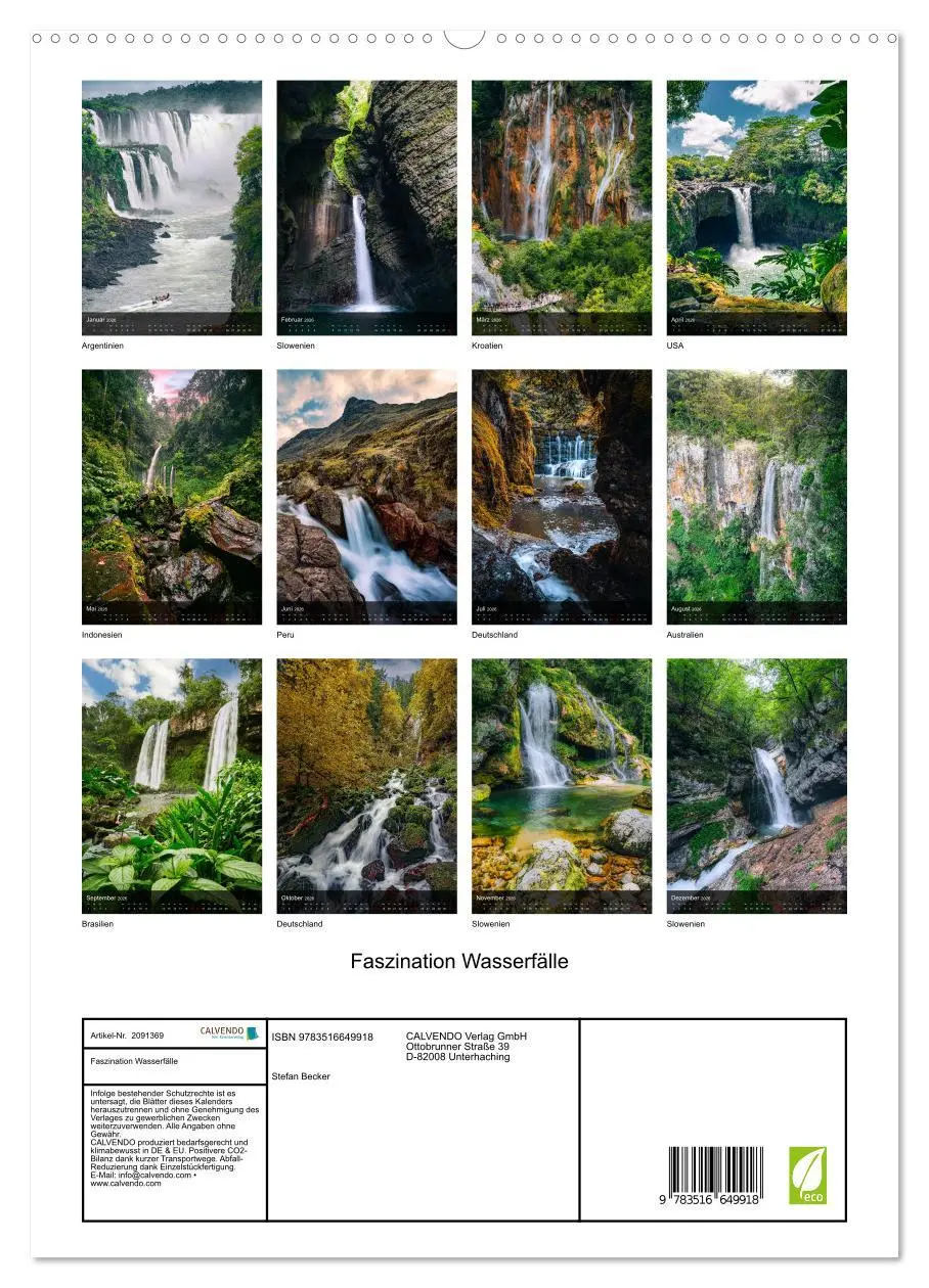 Bild: 9783516649918 | Faszination Wasserfälle (hochwertiger Premium Wandkalender 2026 DIN...
