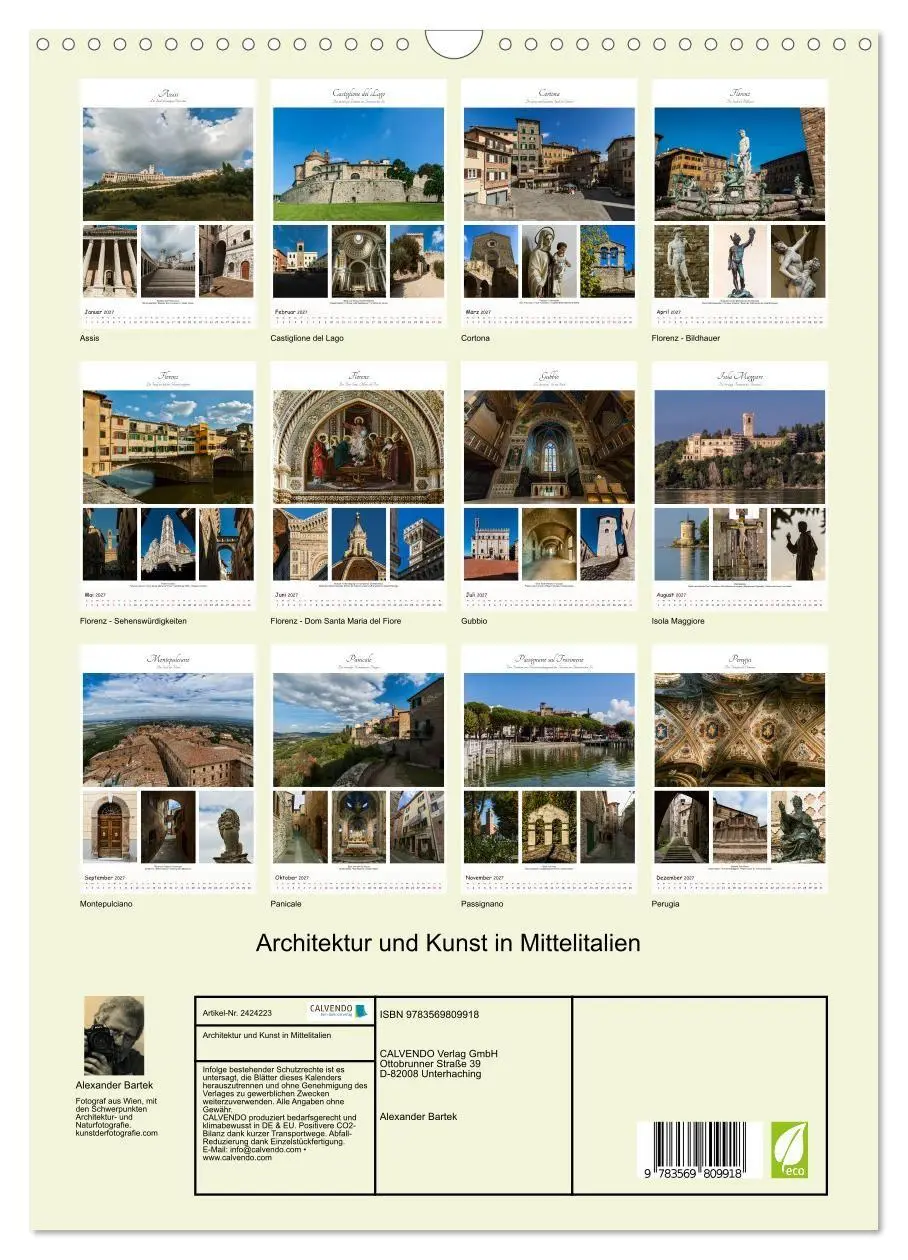 Bild: 9783569809918 | Architektur und Kunst in Mittelitalien (Wandkalender 2027 DIN A3...