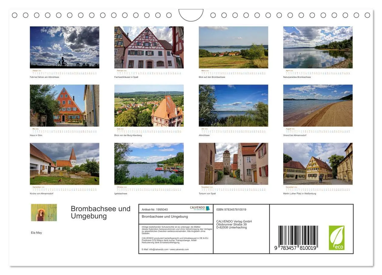 Bild: 9783457810019 | Brombachsee und Umgebung (Wandkalender 2026 DIN A4 quer), CALVENDO...