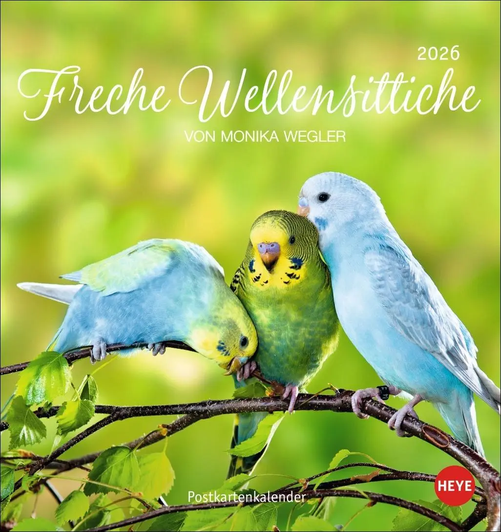 Cover: 9783756410019 | Freche Wellensittiche Postkartenkalender 2026 | Monika Wegler | 13 S.