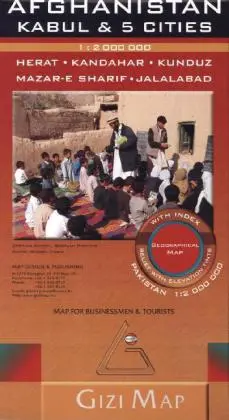 Cover: 9786155010019 | Gizi Map Afghanistan, Kabul &amp; 5 Cities, Geographical Map | Deutsch