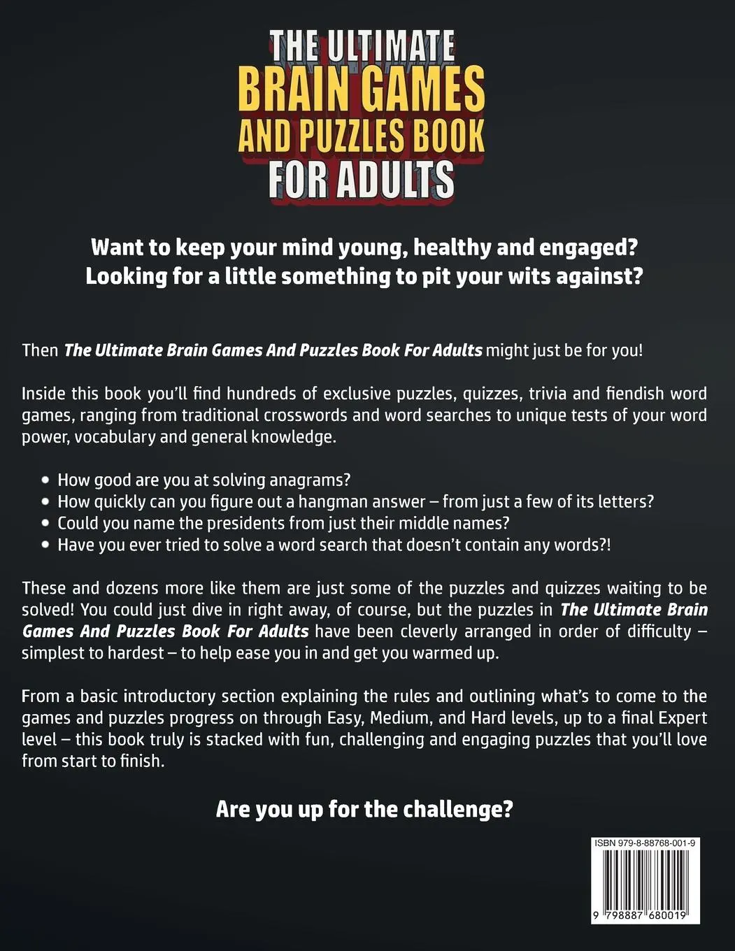Rückseite: 9798887680019 | The Ultimate Brain Games And Puzzles Book For Adults | Donovan Ellis