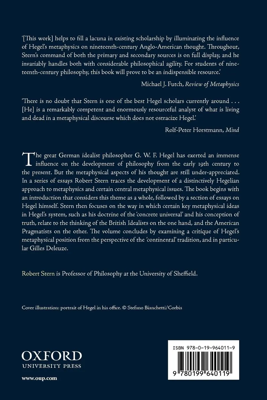 Rückseite: 9780199640119 | Hegelian Metaphysics | Robert Stern | Taschenbuch | Englisch | 2011