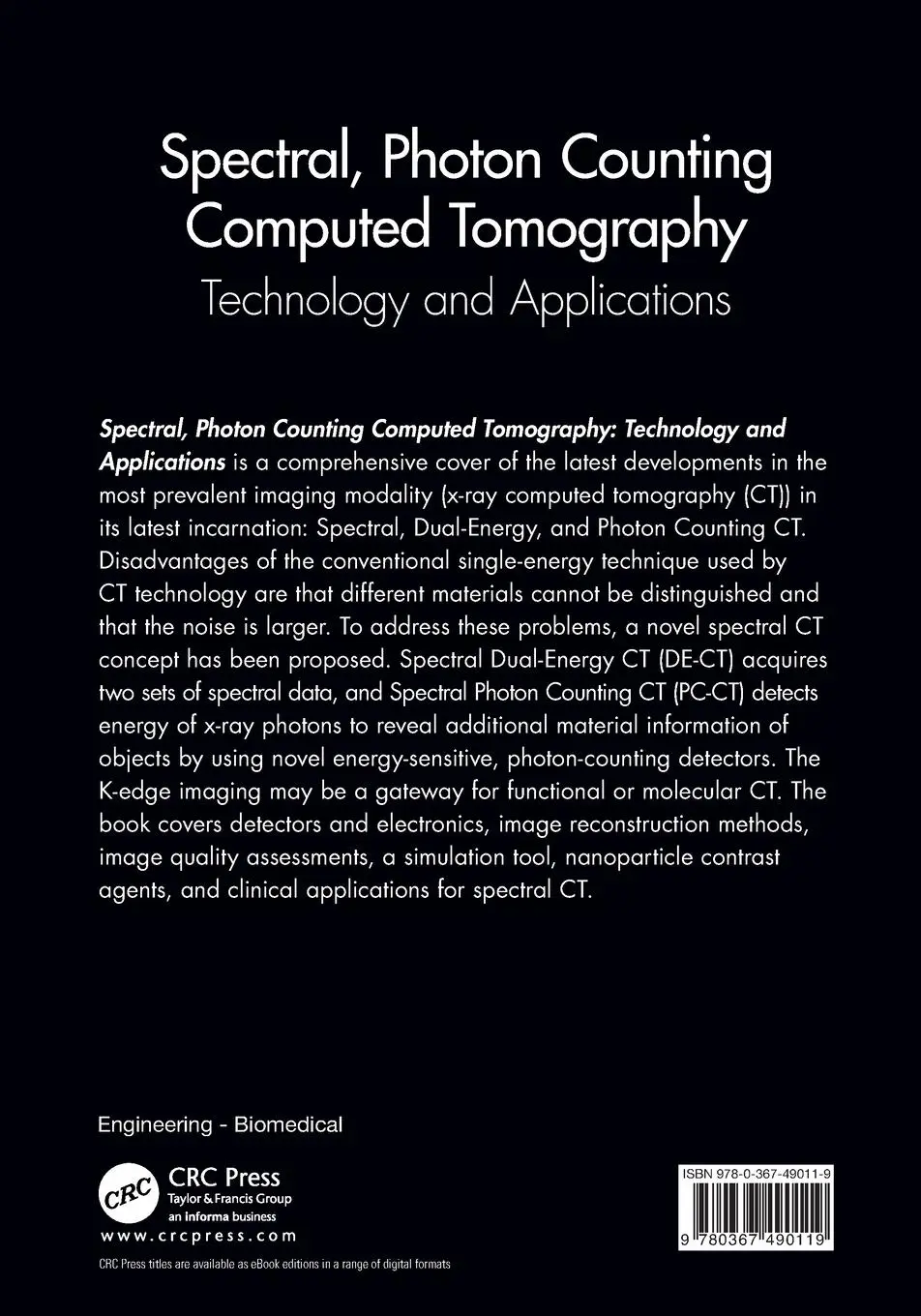 Rückseite: 9780367490119 | Spectral, Photon Counting Computed Tomography | Taguchi (u. a.) | Buch