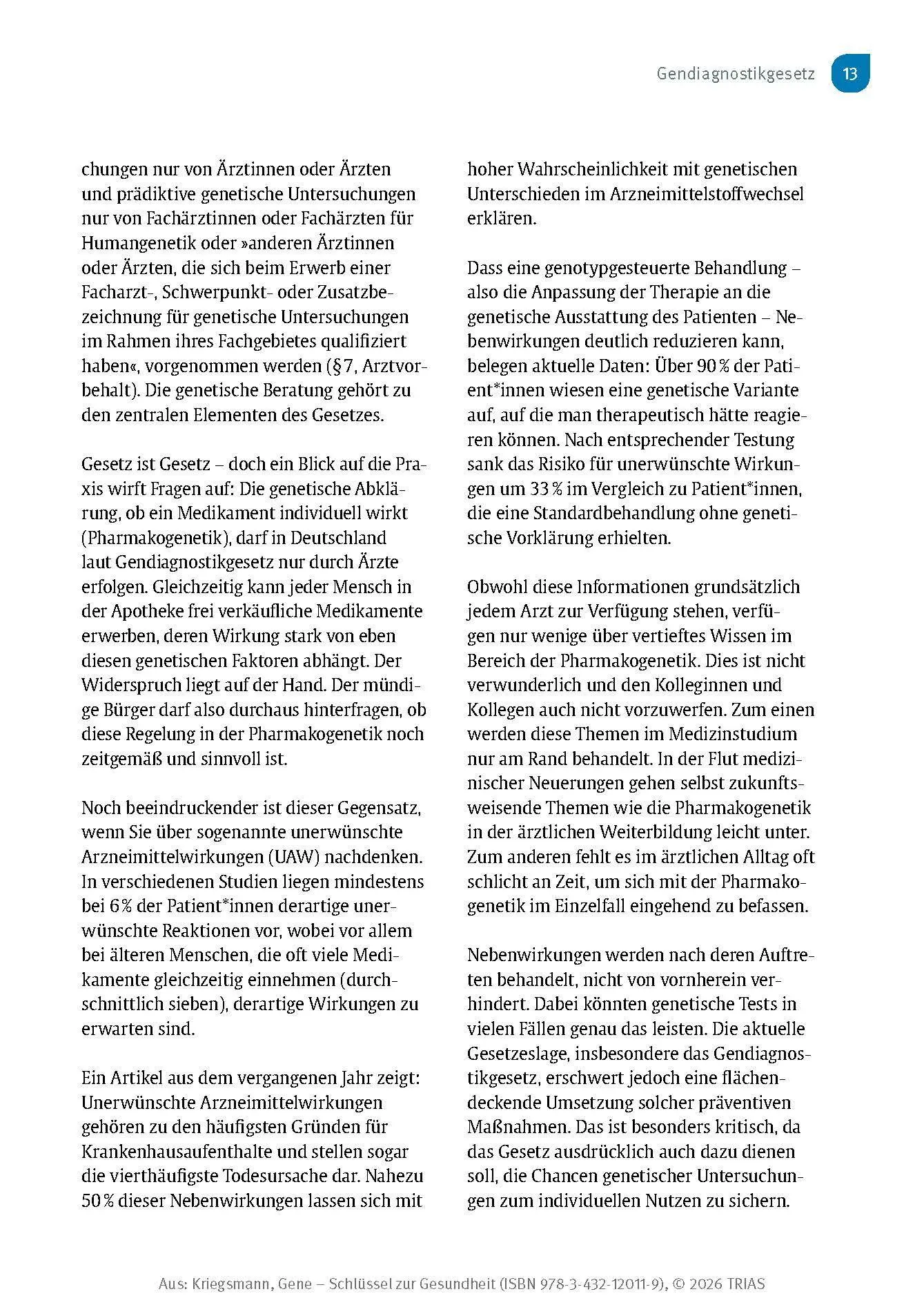 Bild: 9783432120119 | Gene - Schlüssel zur Gesundheit | Jörg Kriegsmann | Taschenbuch | 2025