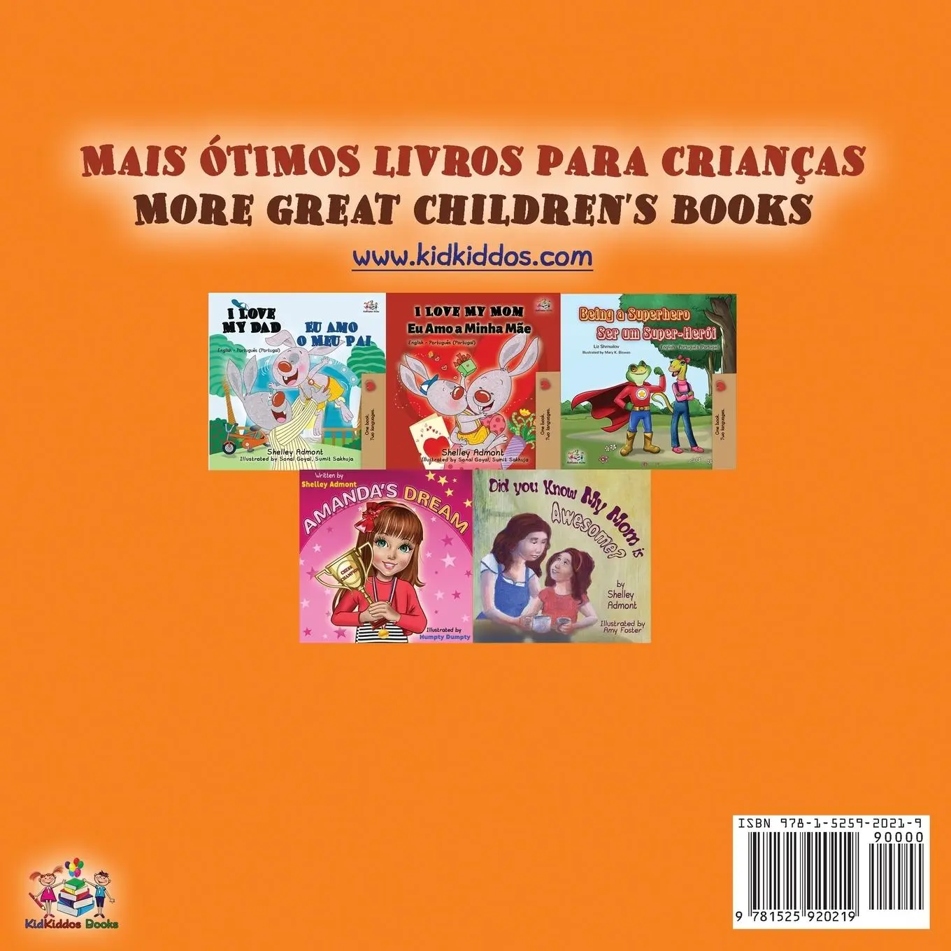 Rückseite: 9781525920219 | Adoro Partilhar I Love to Share | Shelley Admont (u. a.) | Taschenbuch