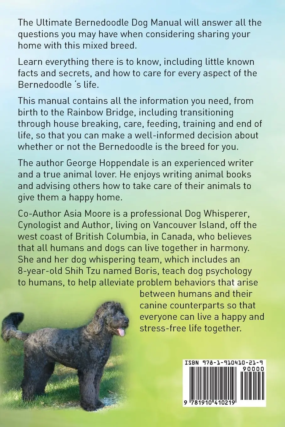 Rückseite: 9781910410219 | Bernedoodles. The Ultimate Bernedoodle Dog Manual. Bernedoodle...