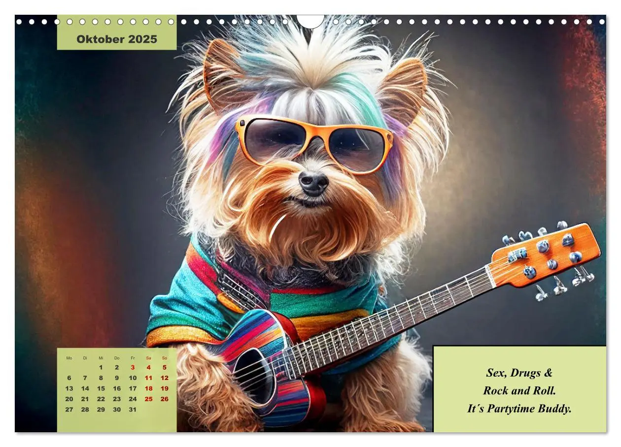 Bild: 9783383920219 | Der humoristische Yorkshire Terrier Kalender (Wandkalender 2025 DIN...