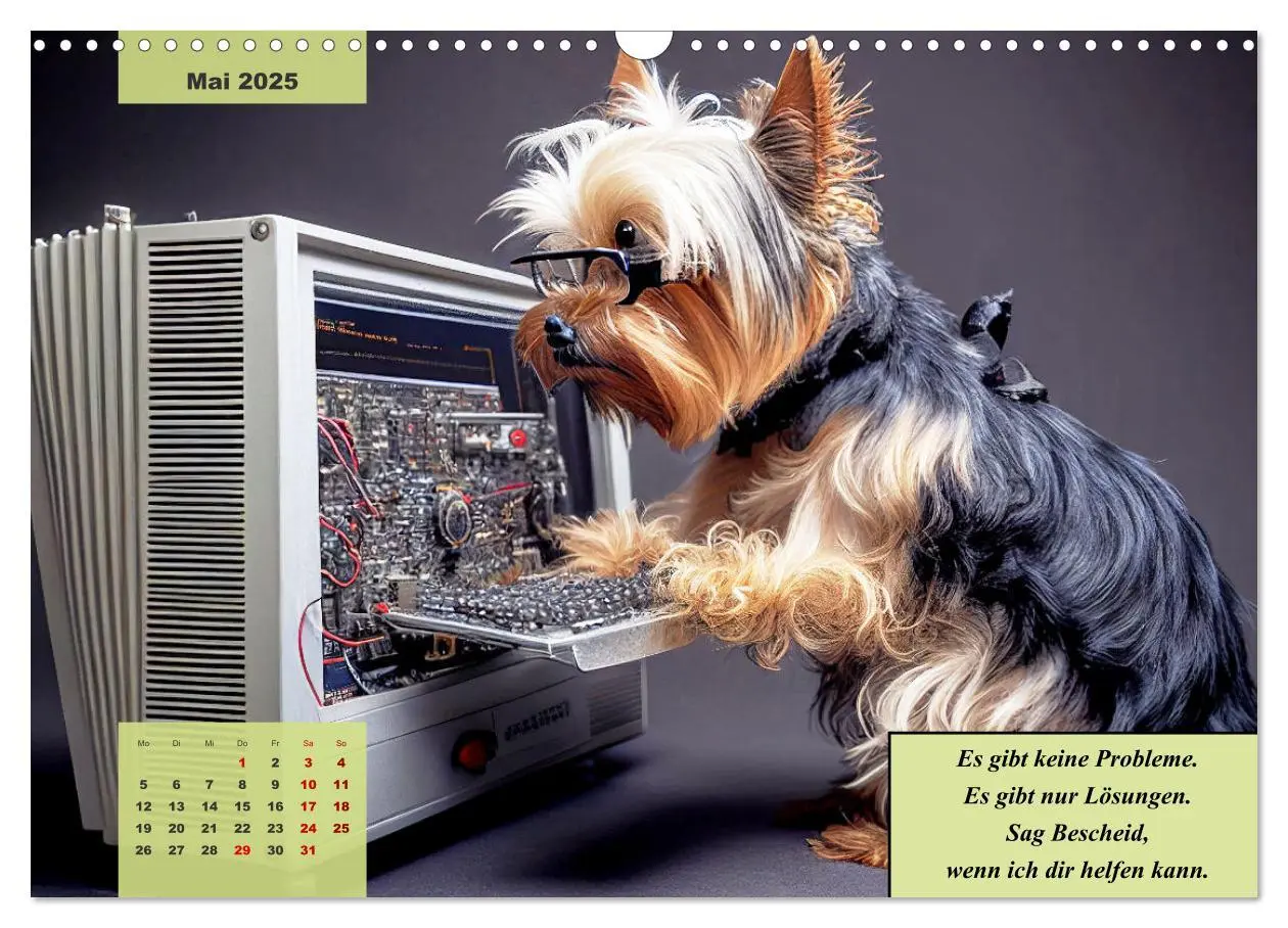 Bild: 9783383920219 | Der humoristische Yorkshire Terrier Kalender (Wandkalender 2025 DIN...