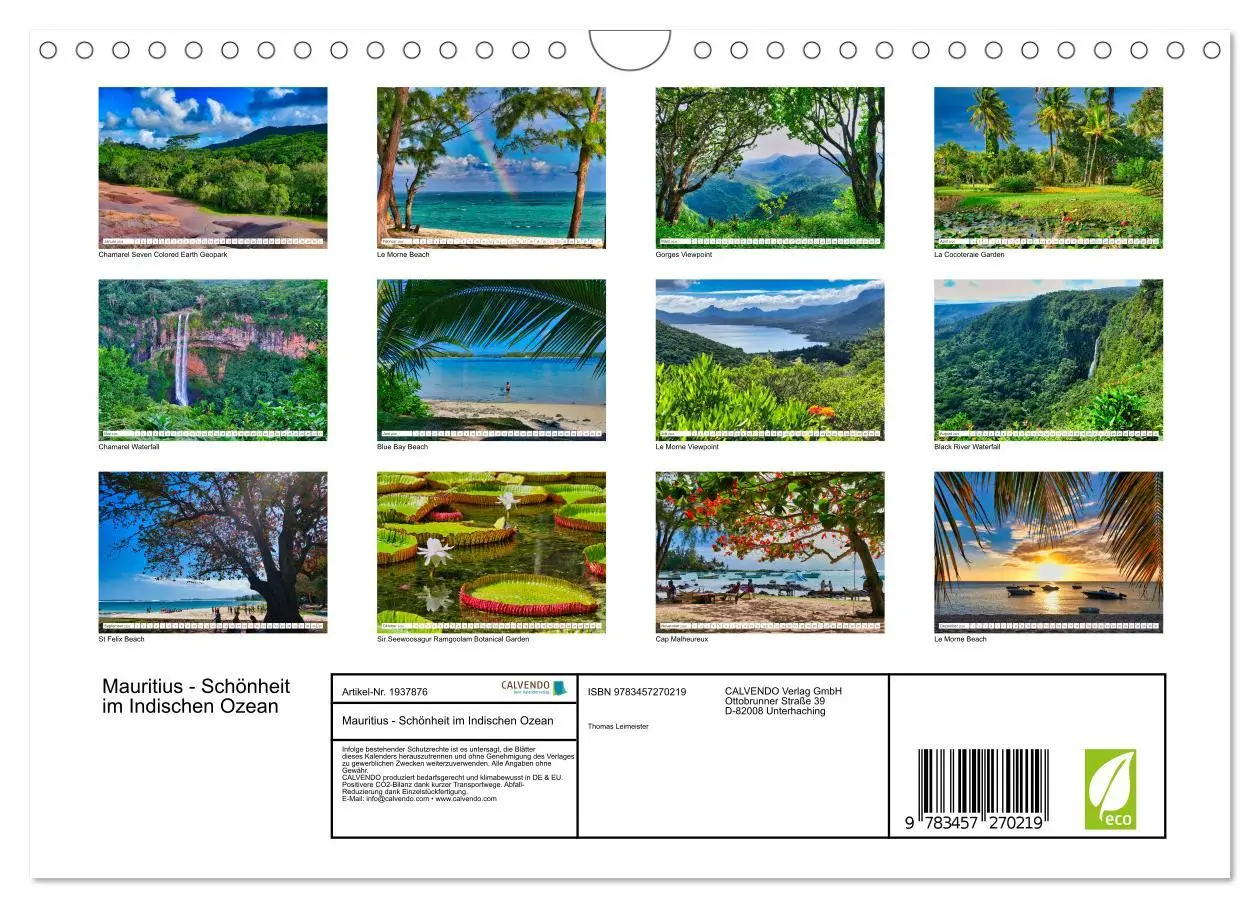 Bild: 9783457270219 | Mauritius - Schönheit im Indischen Ozean (Wandkalender 2026 DIN A4...