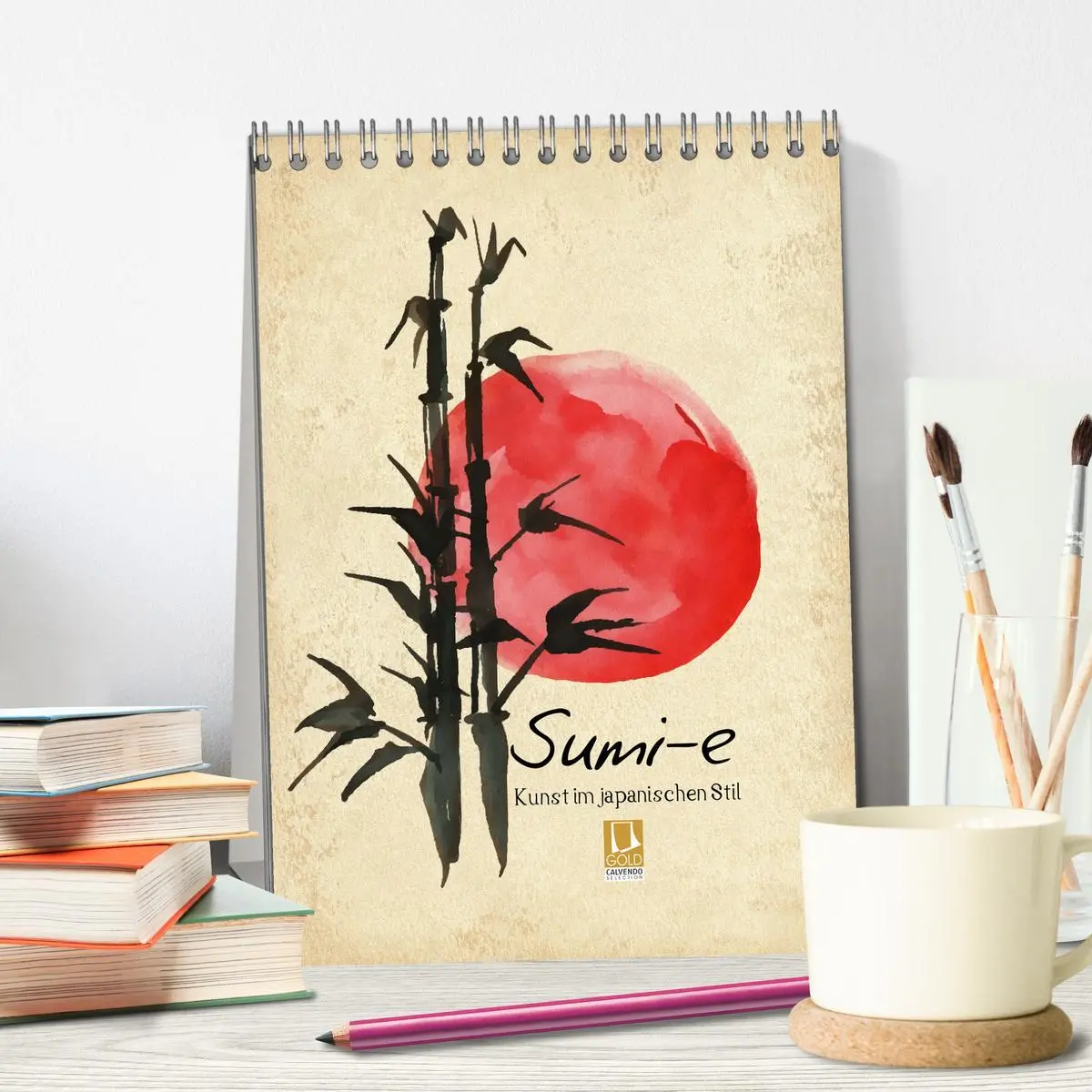 Bild: 9783516360219 | Sumi-e Kunst im japanischen Stil (Tischkalender 2026 DIN A5 hoch),...