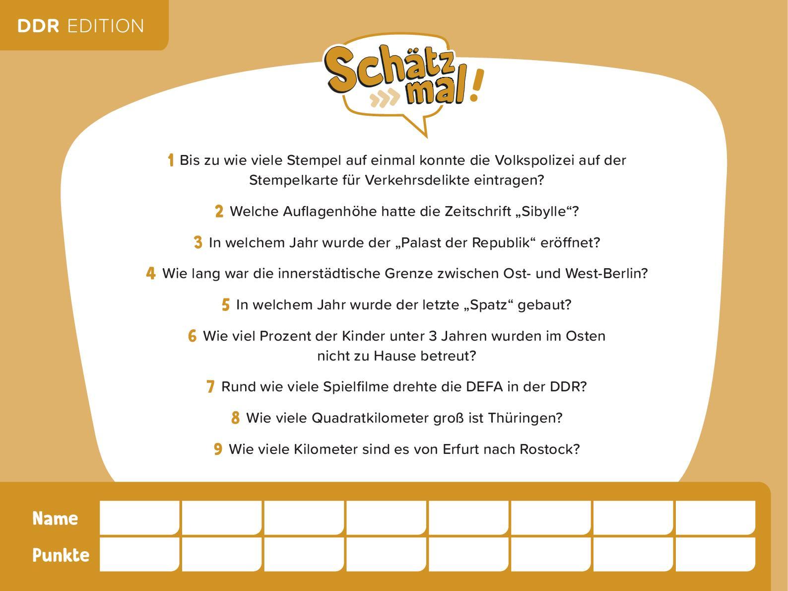 Bild: 9783989760219 | Schätz mal! DDR Edition | Taschenbuch | 96 S. | Deutsch | 2024